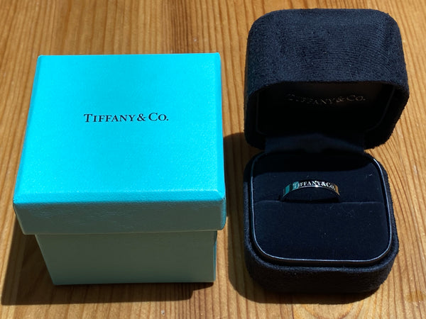 Tiffany & Co. 3mm Platinum T & Co. Band Size 7.5 Receipt/Boxes