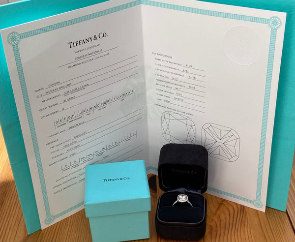 Tiffany & Co. 1.31tcw G/VVS2 Pink Diamond Soleste Engagement Ring Cert/Boxes