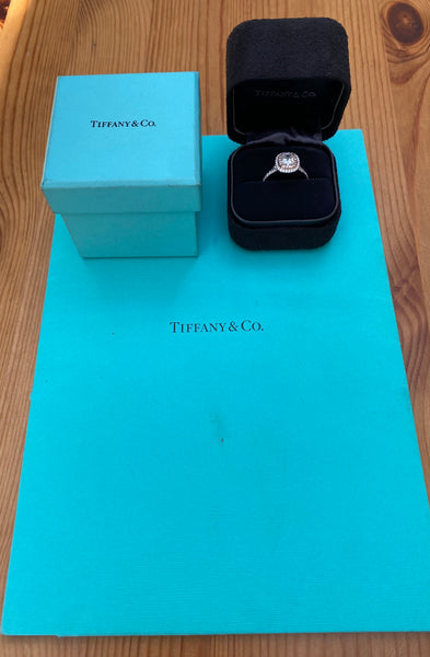 Tiffany & Co. 1.31tcw G/VVS2 Pink Diamond Soleste Engagement Ring Cert/Boxes