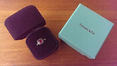 Tiffany & Co 1.21ct Pink Sapphire & Diamond Legacy Engagement/Anniversary ring