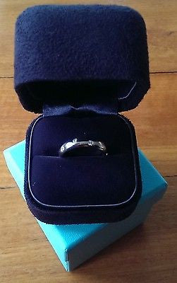 Tiffany & Co Etoile Platinum Diamond Band 0.22ct Size 6.5 RRP $3550