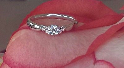 Tiffany & Co Harmony Fancy Pink Diamond Side Stone Engagement Ring RRP $4800