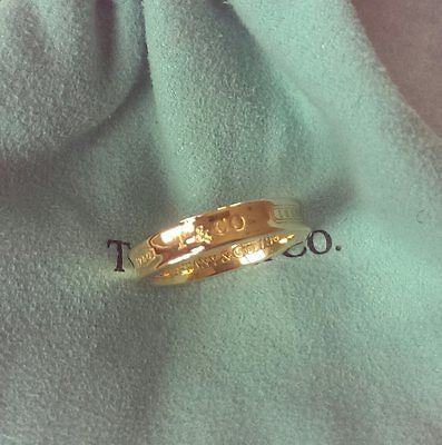 Tiffany & Co 1837 18ct Yellow Gold Ring Size 5.5 RRP $1550 with Receipt