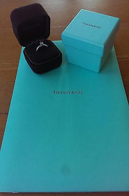 Tiffany & Co 0.38ct I/VVS2 6 Prong Solitaire Diamond Engagement Ring Platinum