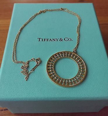 Tiffany & Co 18ct Yellow Gold Paloma Picasso Stella Large Pendant 20" 18ct Chain