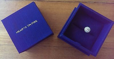 Hearts on Fire 0.91tcw Beloved Ideal Cut Diamond Halo Engagement Ring