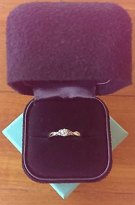 Tiffany & Co Harmony Fancy Pink Diamond Side Stone Engagement Ring RRP $4800