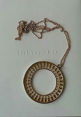 Tiffany & Co 18ct Yellow Gold Paloma Picasso Stella Large Pendant 20" 18ct Chain