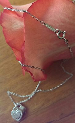 Tiffany & Co 18ct White Gold & Diamond 'Return to Tiff' Mini Dble Heart Pendant