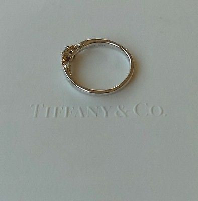 Tiffany & Co Harmony Fancy Pink Diamond Side Stone Engagement Ring RRP $4800