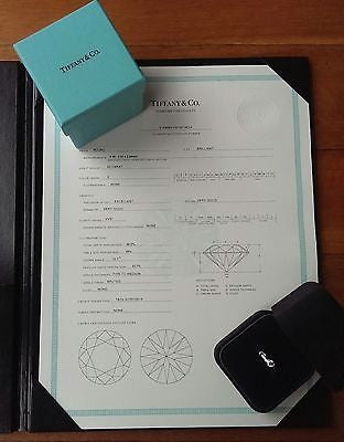 Tiffany & Co 0.43ct E/VVS1 Etoile Solitaire Diamond Engagement Ring