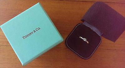 Tiffany & Co Harmony Fancy Pink Diamond Side Stone Engagement Ring RRP $4800
