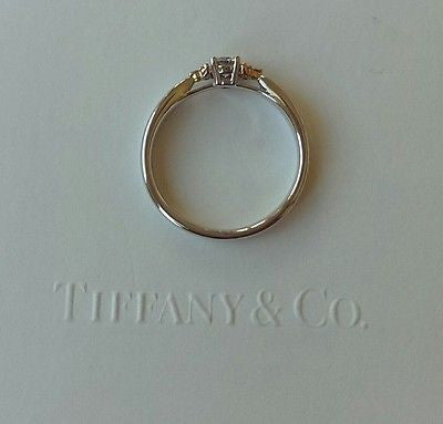 Tiffany & Co Harmony Fancy Pink Diamond Side Stone Engagement Ring RRP $4800