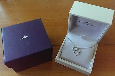 Hearts on Fire Diamond Ideal Cut Amorous Heart Pendant 18ct White Gold