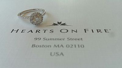 Hearts on Fire 0.91tcw Beloved Ideal Cut Diamond Halo Engagement Ring