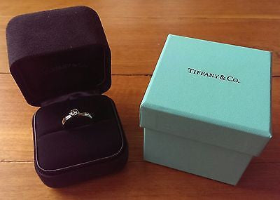 Tiffany & Co 0.43ct E/VVS1 Etoile Solitaire Diamond Engagement Ring