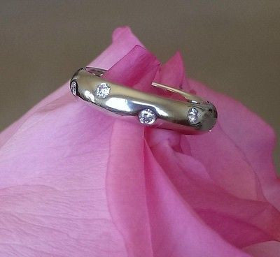 Tiffany & Co Etoile Platinum Diamond Band 0.22ct Size 6.5 RRP $3550