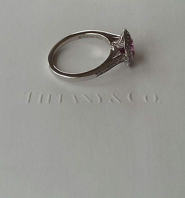 Tiffany & Co 1.21ct Pink Sapphire & Diamond Legacy Engagement/Anniversary ring