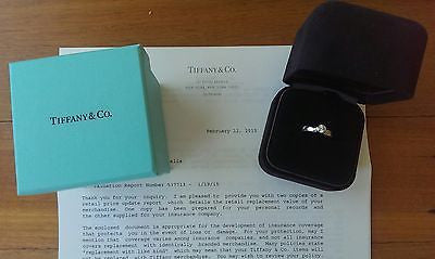 Tiffany & Co 0.43ct E/VVS1 Etoile Solitaire Diamond Engagement Ring