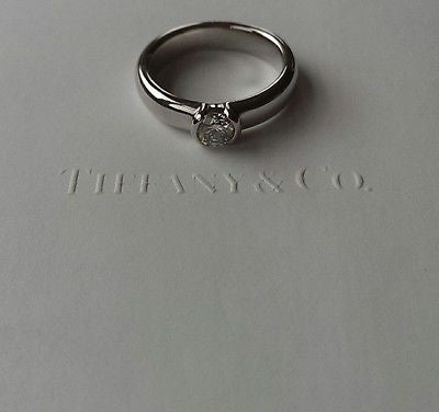 Tiffany & Co 0.43ct E/VVS1 Etoile Solitaire Diamond Engagement Ring