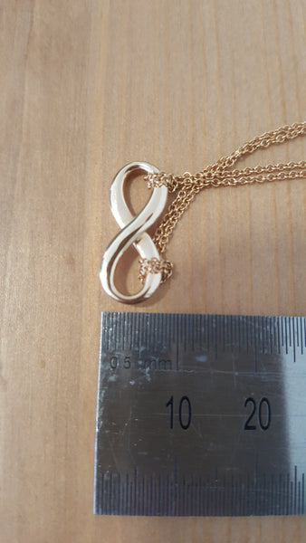 Tiffany & Co 18ct Rose Gold Tiffany Infinity Pendant/Necklace 16" Chain