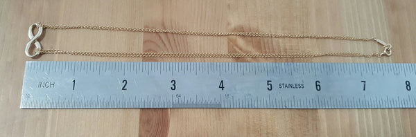 Tiffany & Co 18ct Rose Gold Tiffany Infinity Pendant/Necklace 16" Chain