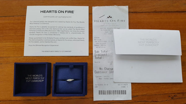 Second Hand Hearts on Fire Diamond Engagement Ring