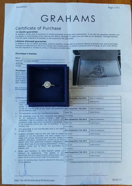 Hearts on Fire Limited Edition 0.95tcw Diamond Halo Engagement Ring 18ct Gold