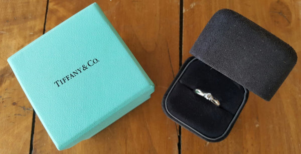 Save money on Pre Loved Tiffany & Co Etoile Diamond Engagement Ring Platinum