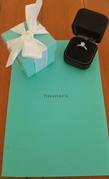 Vintage Tiffany & Co. Solitaire Diamond Engagement Ring.