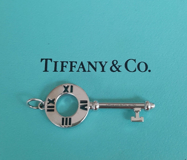 Tiffany & Co. 18ct White Gold and Diamond Atlas Pierced Key Pendant