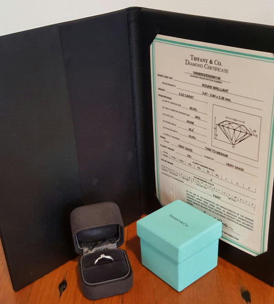 Save money on Pre Loved Tiffany & Co Etoile Diamond Engagement Ring Platinum