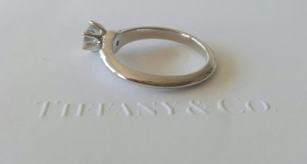 Vintage Tiffany & Co. Solitaire Diamond Engagement Ring.