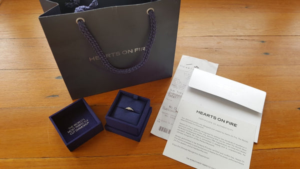 Save money on Vintage, Pre Loved and Second Hand Hearts on Fire Diamond Engagement Ring.