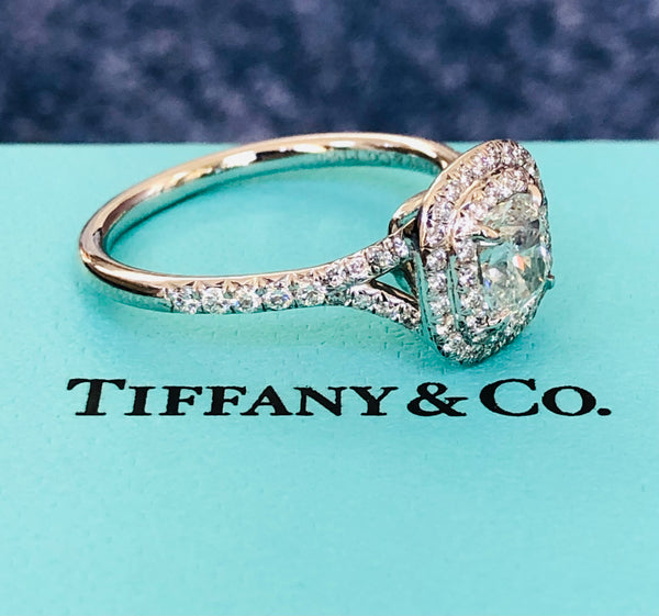 Tiffany & Co. 1.31tcw G/VS1 Diamond Soleste Engagement Ring Cert/Val/Rcpt/Boxes