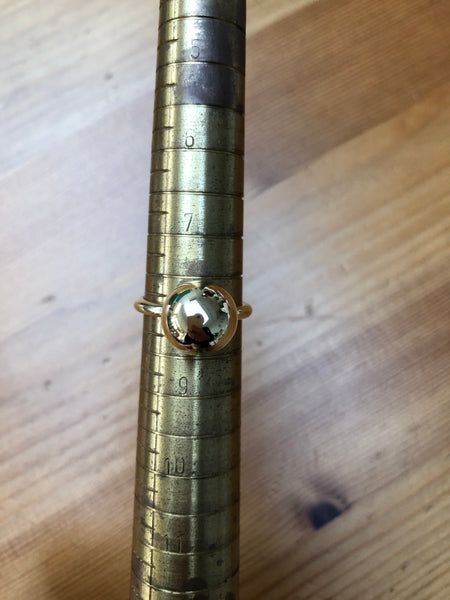 Tiffany & Co. Large 12mm Solid 18ct Yellow Gold Hardwear Ball Ring with Box 7.48gms