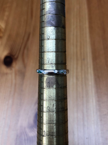 Tiffany & Co. 3mm Diamond/Platinum Etoile Full Eternity Anni Band Ring Sz 7.25