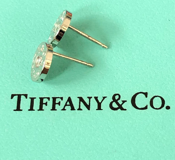 Tiffany & Co. Diamond and 18ct White Gold 1837 Stud Earrings