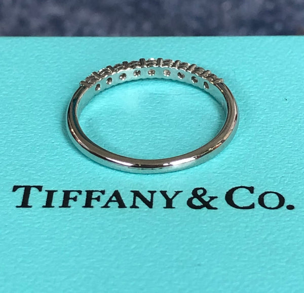 Tiffany & Co. 0.27tcw Diamond Embrace 2.2mm Half Eternity Band PT950 RRP $6750