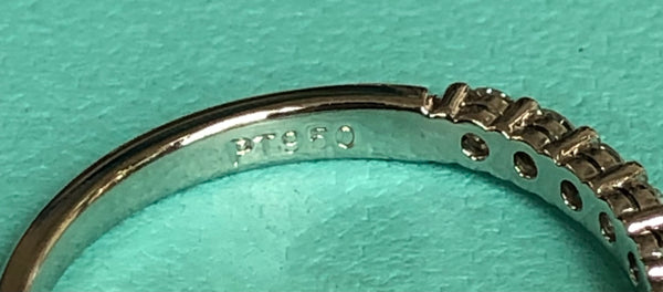 Tiffany & Co. 0.27tcw Diamond Embrace 2.2mm Half Eternity Band PT950 RRP $6750
