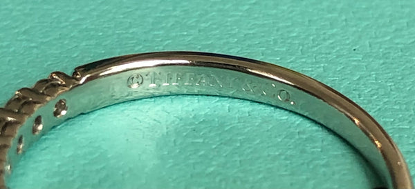 Tiffany & Co. 0.27tcw Diamond Embrace 2.2mm Half Eternity Band PT950 RRP $6750