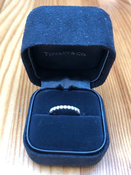 Tiffany & Co. 0.27tcw Diamond Embrace 2.2mm Half Eternity Band PT950 RRP $6750