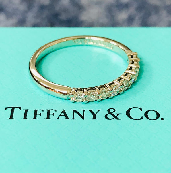 Tiffany & Co. 0.27tcw Diamond Embrace 2.2mm Half Eternity Band RRP $6750 Rcpt