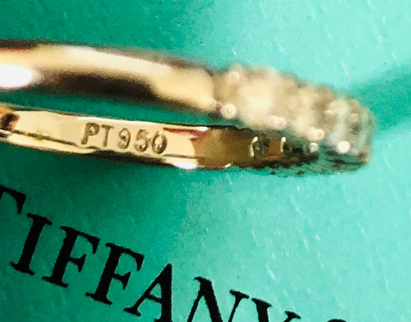 Tiffany & Co. 0.27tcw Diamond Embrace 2.2mm Half Eternity Band RRP $6750 Rcpt