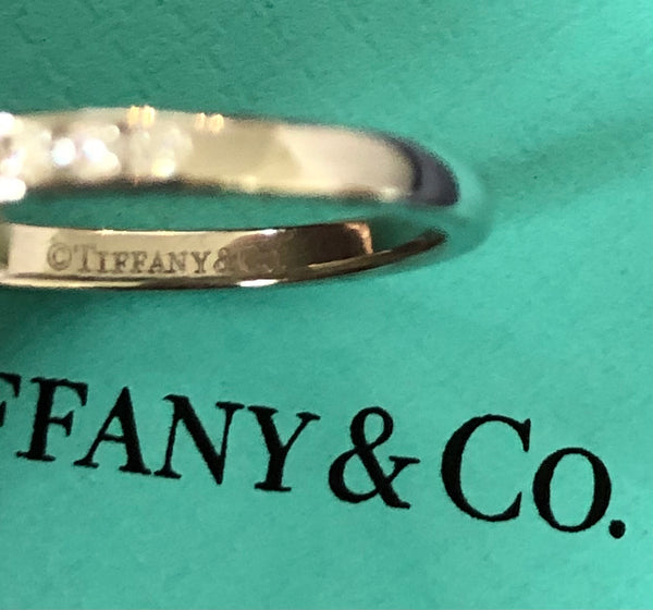 Tiffany & Co. 0.17tcw Diamond and Platinum Half Eternity Wedding/Anni Ring $4350