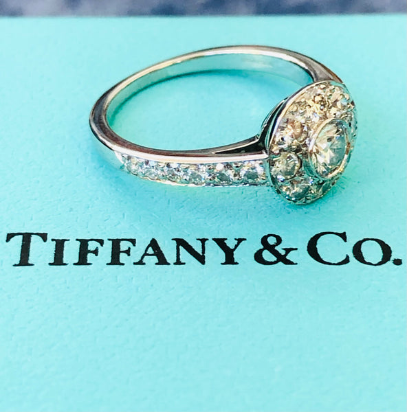 Tiffany & Co. 0.64tcw Diamond Single Circlet Engagement Ring in Platinum Boxes