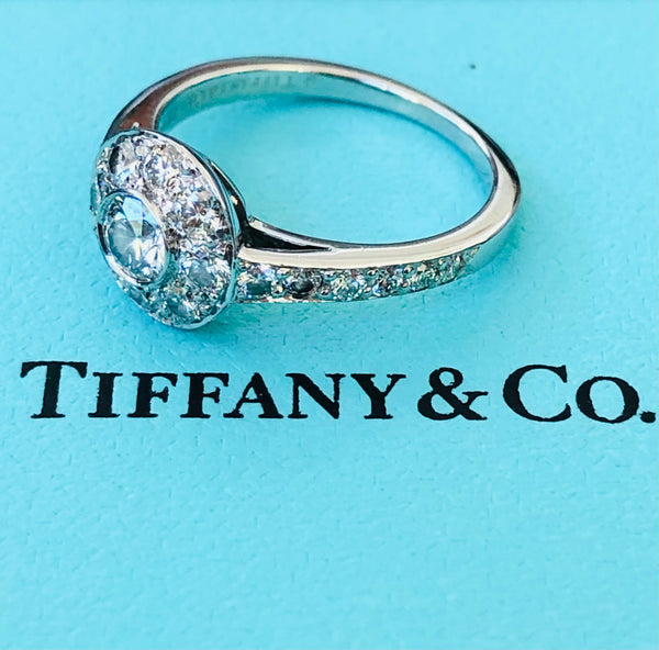 Tiffany & Co. 0.64tcw Diamond Single Circlet Engagement Ring in Platinum Boxes