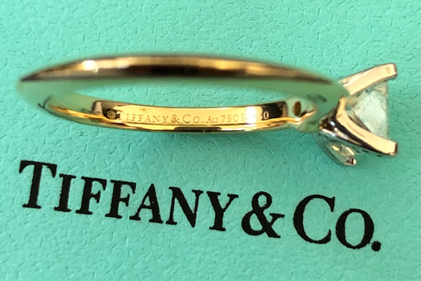 Tiffany & Co. 0.74ct F/VVS1 Princess Cut Diamond Solitaire Engagement Ring