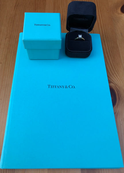 Tiffany & Co. 0.74ct F/VVS1 Princess Cut Diamond Solitaire Engagement Ring