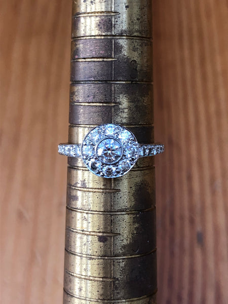 Tiffany & Co. 0.64tcw Diamond Single Circlet Engagement Ring in Platinum Boxes